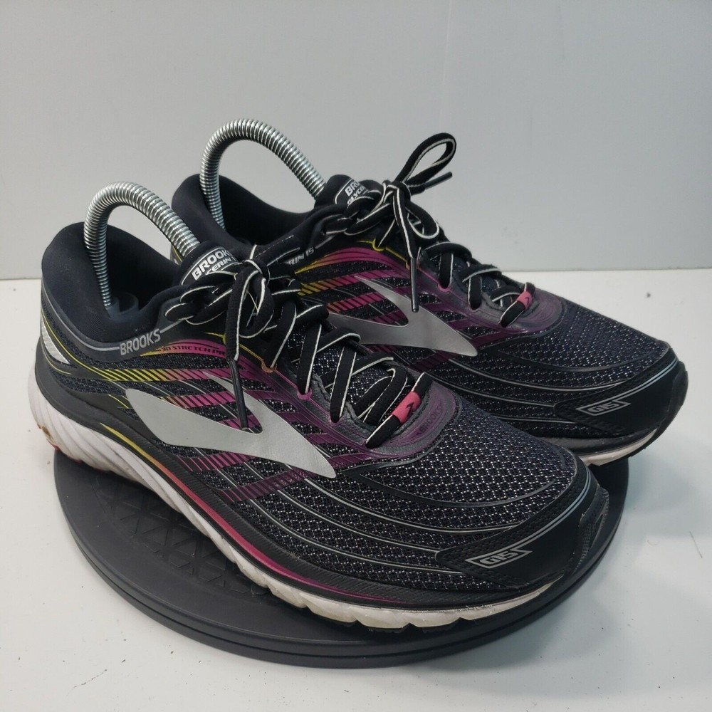 Brooks Womens Glycerin 15 1202471B088 Black Running Shoes Sneakers Size 10.5 B